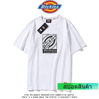 DICKIES เสื้อยืดลําลองแฟชั่นสําหรับผู้ชายผู้หญิงแขนสั้นพิมพ์ลาย Big Logo