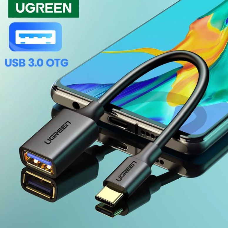 ภาพหน้าปกสินค้าUGREEN รุ่น 30701 อะแดปเตอร์ Type-C เป็น USB 3.0 OTG สายยาว 15ซม วัสดุ TPE โอนข้อมูลเร็วถึง 5Gbps รองรับ Andriod และ IOS