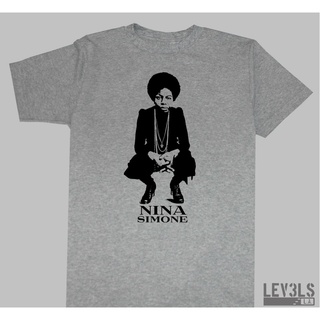 T-shirt  เสื้อยืด พิมพ์ลาย Nina Simone Jazz Blues R&amp;B Soul ขนาด 12 นิ้ว สําหรับเก็บสะสมS-5XL