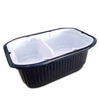 JIAOZHI กล่องทำความร้อน  ด้านในมี 2 ช่อง (กล่องเปล่าไม่มีถุง) กล่อง กล่องร้อนเองได้ กล่องร้อน ต้มมาม่า ถ้วยร้อนเอง