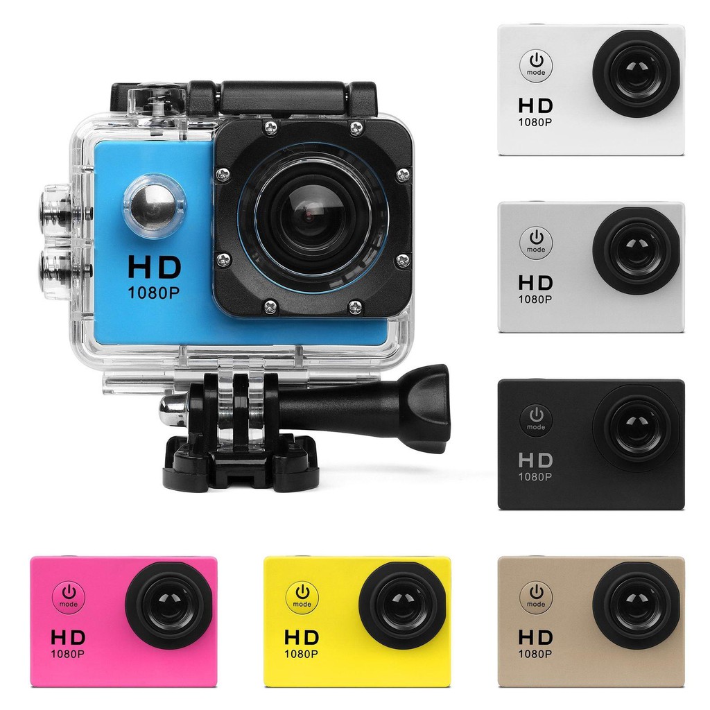 ภาพสินค้ากล้องกันน้ำ Gopro กล้องติดหมวกกันน็อค กล้องติดหมวก Sport Camera Full HD 1080p จอ2.0นิ้ว W7 No Wifi จากร้าน jx_bangkok บน Shopee ภาพที่ 1