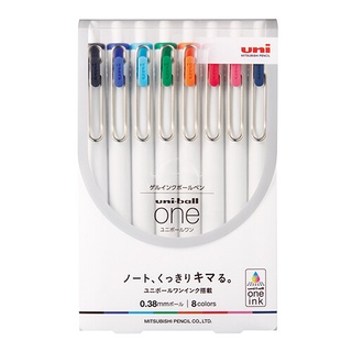 UNI BALL One 0.38 mm Set 8 Colors.