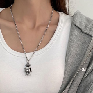 [Adkin] น่ารักไร้เดียงสาสไตล์ฮิปฮอปย้อนยุคมินิหุ่นยนต์สร้อยคอจี้ unisex 841