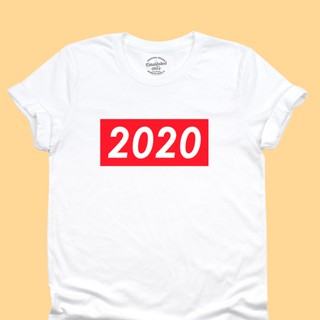 เสื้อยืดลาย 2020 เสื้อปีใหม่ คอกลม แขนสั้น ไซส์ S - 2XL