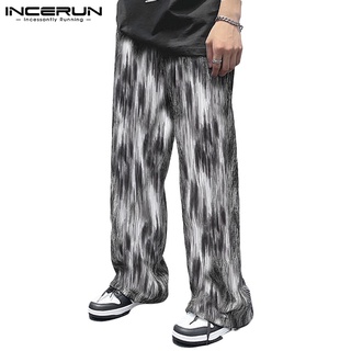 ภาพหน้าปกสินค้าINCERUN Men Fashion Tie-dyed Casual Elastic Waist Loose Long Pants ที่เกี่ยวข้อง