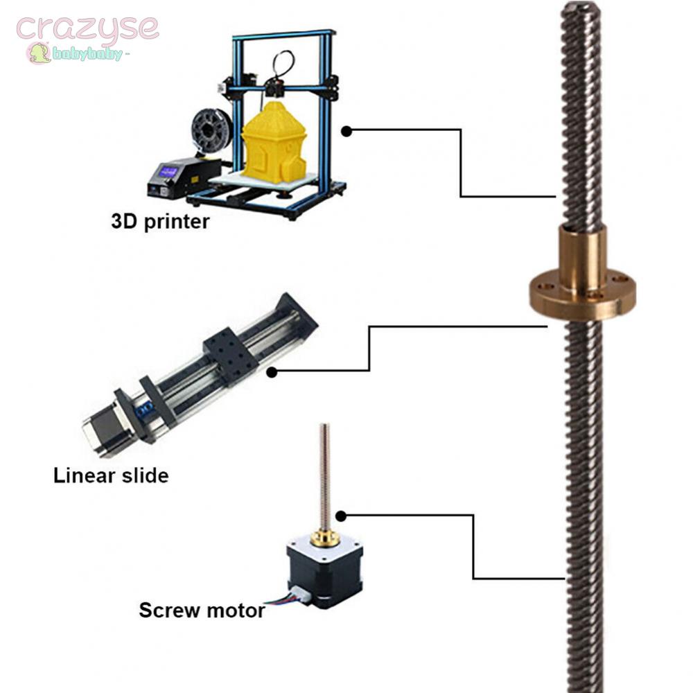 crazyspe-screw-micro-linear-guide-screw-rod-t8-lead-screw-trapezoidal-lead-wear-resistant