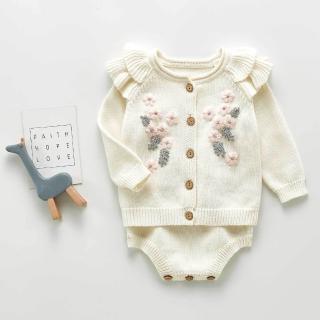 New Arrival Sweet Baby Girls Sling Romper Cardigan Optional