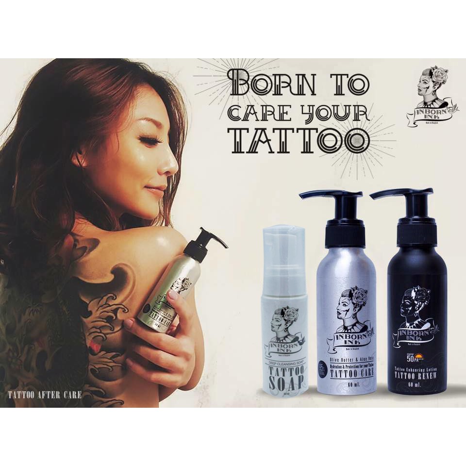 ภาพหน้าปกสินค้าinborn-ink ครีมดูแลรอยสัก ดูแลตั้งแต่สักเสร็จจนบำรุง ครบเซ็ต inbornink จากร้าน snorjack บน Shopee