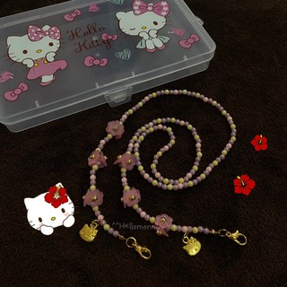 พร้อมส่ง สายคล้องแมส สายคล้องแว่น สร้อย คล้องแมสก์ พาสเทลหวานๆ ลูกปัด คิตตี้ hello kitty