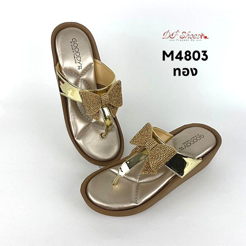 m4803-รองเท้าแตะส้นเตารีดพื้นโซฟา-แบบหูหนีบ-gooddy