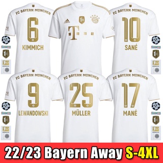 เสื้อกีฬาแขนสั้น ลายทีมชาติฟุตบอล Bayern Munich 2022-23 ชุดเยือน สําหรับผู้ชาย 22 23