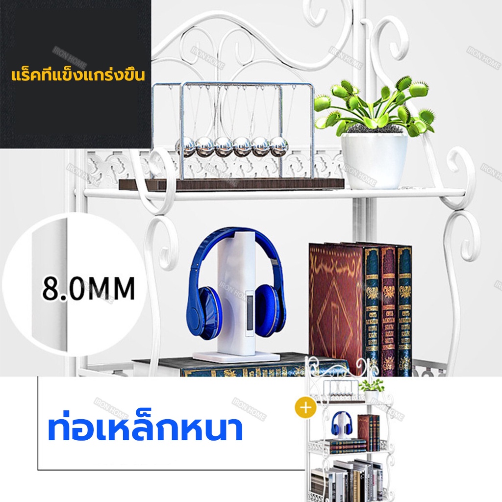 ภาพหน้าปกสินค้าจัดส่งตลอด24 ชม. ชั้นวางหนังสือเหล็ก 4-5ชั้น ชั้นวางของโลหะในครัวเรือน ชั้นวางของ ชั้นวางของเครื่องสำอาง Household rack จากร้าน ironhome.th บน Shopee