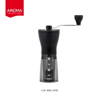 Hario เครื่องบดกาแฟ มือหมุน HARIO(118) Ceramic Coffee Mill Mini-Slim+ / MSS-1DTB