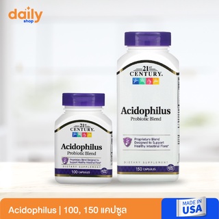 (ล็อตใหม่พร้อมส่ง) 21st Century, Acidophilus Probiotic Blend, 100, 150 แคปซูล