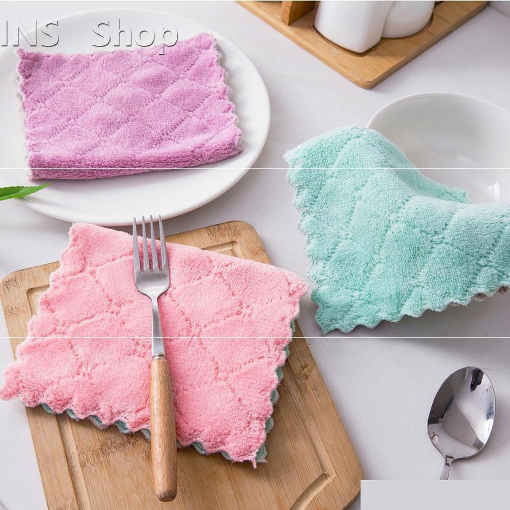 ภาพสินค้าผ้าอเนกประสงค์ ผ้าเช็ดจาน ผ้าไมโครไฟเบอร์ Clean Cloths จากร้าน insshopstore บน Shopee ภาพที่ 7