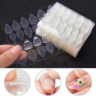 สติ๊กเกอร์กาว ซิลิโคนติดเล็บ กาวติดเล็บปลอม ซิลิโคนติดเล็บ PVC Jelly Nail Glue Sticker (รุ่นแผ่นใหญ่24ชิ้น)