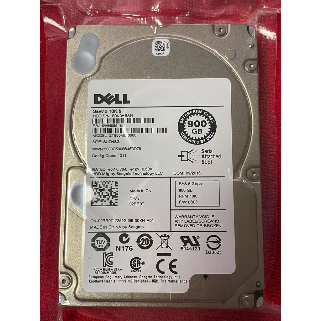 DELL HDD 2RR9T Seagate 02RR9T 900GB 10K 2.5" SAS 6Gbps Hard Drive ...