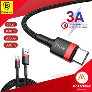 สินค้า 🔥ถูก/แท้🔥Baseus สายถัก สายsamsung S10 S9 S8 สายชาร์จ USB Type C Cable 3A สายสำหรับไอโฟน Micro C-C 60W Fastcharge QC3.0