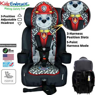 คาร์ซีทสำหรับเด็กโต พาวเพโทรใช้ได้ตั้งแต่ 2-8 ขวบ KidsEmbrace Paw Patrol Marshall Combination Harness Booster Car Seat