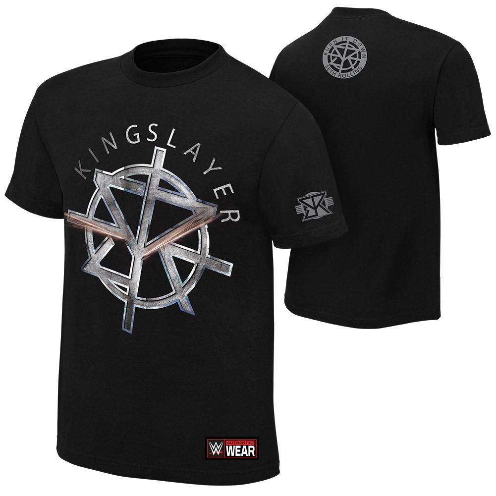 เสื้อยืดผ้าฝ้ายพิมพ์ลายขายดี-pre-seth-rollins-the-kingslayer-t-shirt