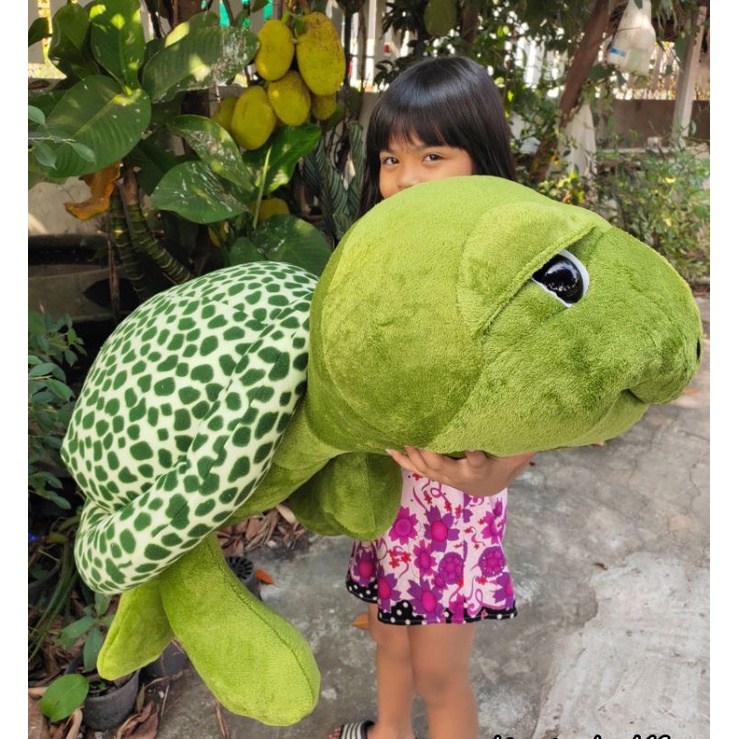 ตุ๊กตาเต่าแซมมี่สีเขียวตัวใหญ่-ขนาด-1-เมตร-ตัวใหญ่ยักษ์-นุ่มสุดๆ-น่ารักมาก