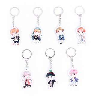 KPOP BTS  Keyring  Laser Models  Keychain Cartton   Key Rin