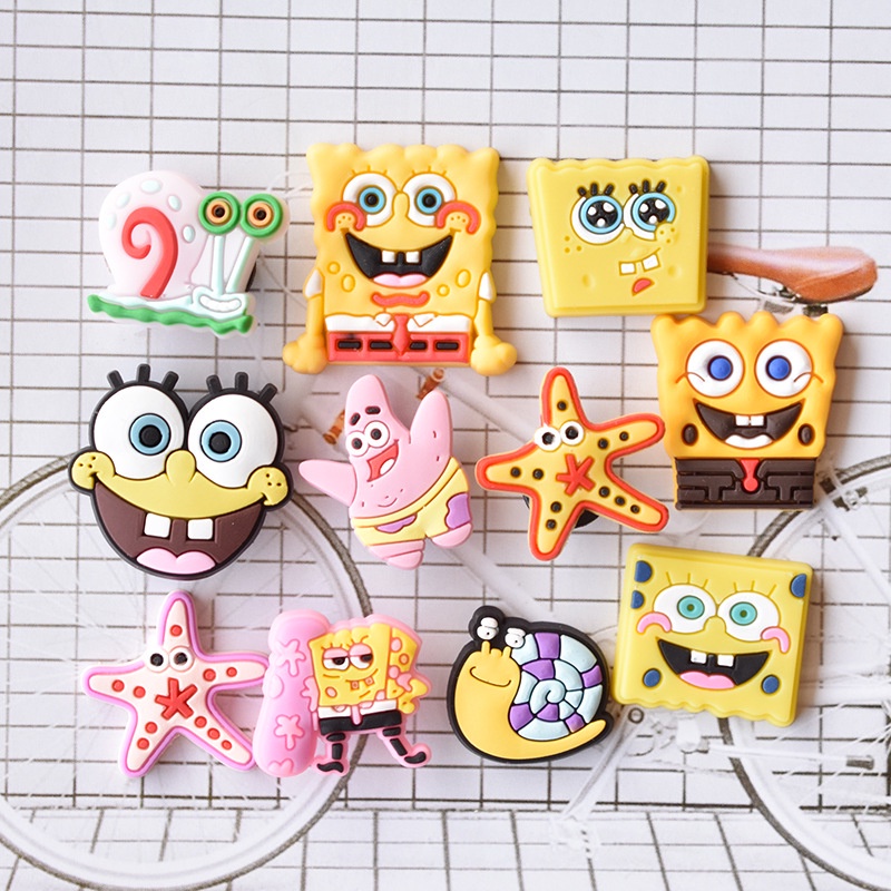 ภาพหน้าปกสินค้าการ์ตูน Patrick Star SpongeBob jibitz สําหรับ crocks น่ารัก crocks jibitz Charm Pins อุปกรณ์ตกแต่งรองเท้าสําหรับเด็ก จากร้าน ccbaby.th บน Shopee