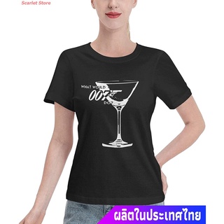 Scarlet Store เสื้อยืดเจมส์บอนด์เสื้อยืดผู้ชาย James Bond 007 T-Shirt Novelty Cotton Summer T-Shirts For Woman James Bon