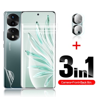 3in1 ฟิล์มกระจกไฮโดรเจล ป้องกันหน้าจอ 3D สําหรับ Huawei honor 70 Pro honor 70 Pro 50 SE 50 Lite