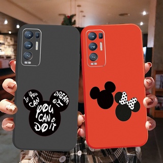 เคสโทรศัพท์มือถือ ขอบสี่เหลี่ยม ลายการ์ตูนมิกกี้ มินนี่เมาส์น่ารัก สําหรับ OPPO Reno6 Z 5G Reno 5 Pro 4 4G 3 Reno2 Z F No.571