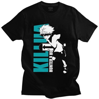 เสื้อยืดวินเทจGorgeous Hxh เสื้อยืดแขนสั้น คอกลม ผ้าฝ้าย 100% พิมพ์ลายอนิเมะ Hunter x Hunter สําหรับผู้ชาย