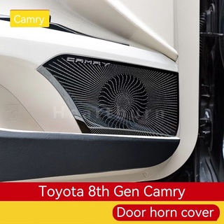 ฝาครอบแตรประตูรถยนต์ ป้องกันการเตะ ดัดแปลง สําหรับ Toyota 8th Gen Camry 2018-2022 4 ชิ้น ต่อชุด