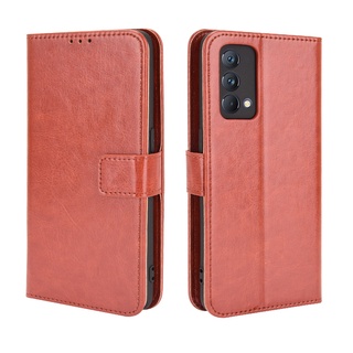 Realme GT Master Edition เคสฝาพับ PU Leather Wallet Case Stand Holder Flip เคส