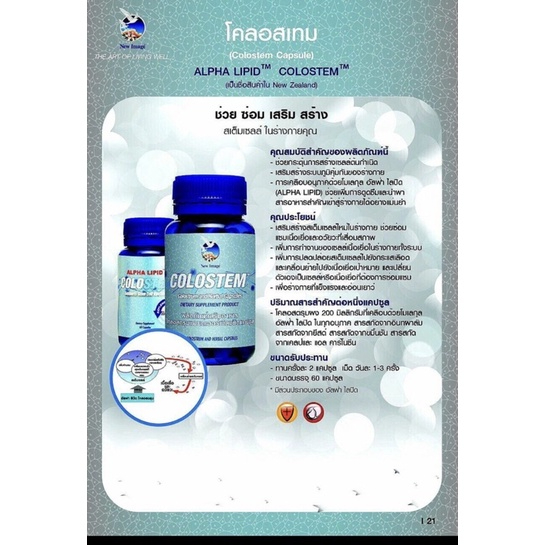 ALPHA LIPID COLOSTEM - โคลอสเตม (ชนิดเเคปซูล) | Shopee Thailand