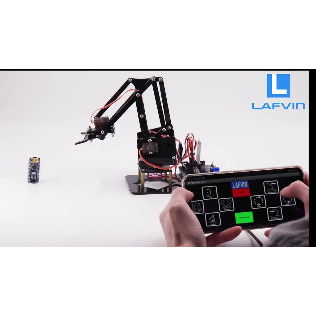 LAFVIN Arduino UNO R3 ชุดแขนหุ่นยนต์อะคริลิค พร้อมคู่มือ สำหรับเรียนรู้ ...