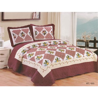 Bedspread ผ้าคลุมเตียง ขนาด7ฟุต (200*230) ปลอกหมอน2ใบ