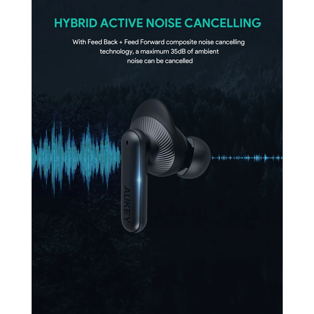 AUKEY EP-N8 หูฟังบลูทูธ Sport True Wireless Earbuds Bluetooth 5.1 Active Noise Cancelling & Transparency Mode รุ่น EP-N8