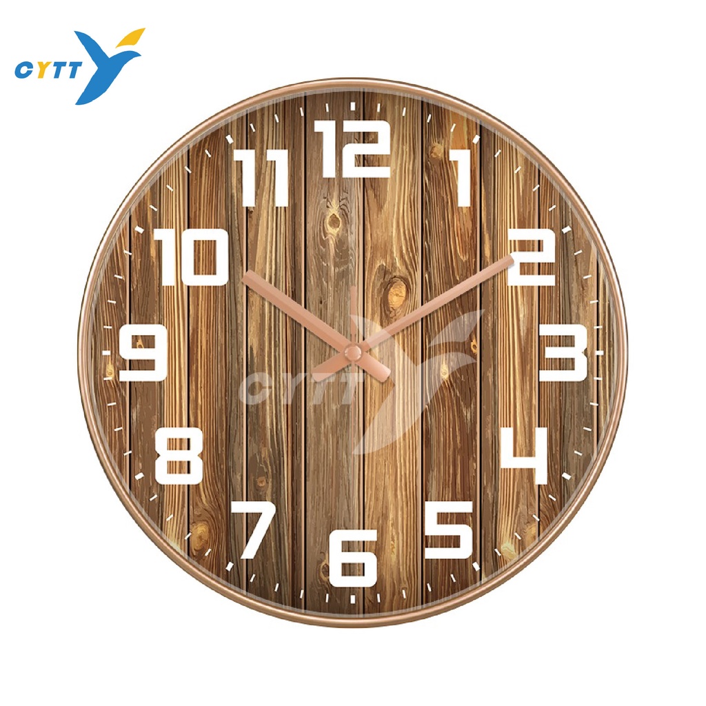 cyttl-นาฬิกาแขวนผนัง-สไตล์นอร์ดิก-หน้ารูปลายไม้-ใช้ตกแต่งผนัง-ลานเดินเงียบ-ประหยัดพลังงาน-ขนาด-10-12-นิ้ว-ต