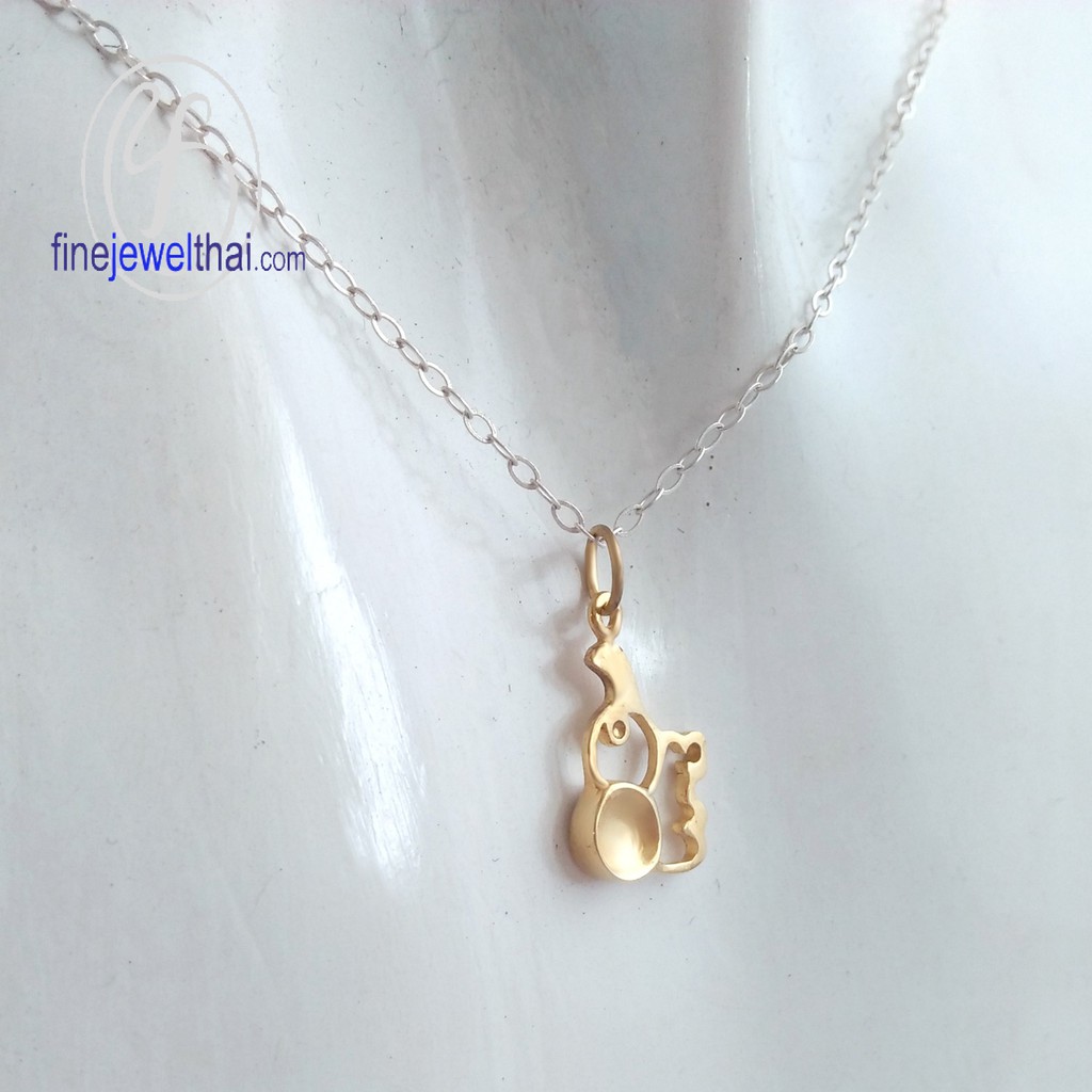 finejewelthai-จี้เงินแท้-จี้ช้าง-เงินแท้-silver-elephant-pendant-p107700e-g