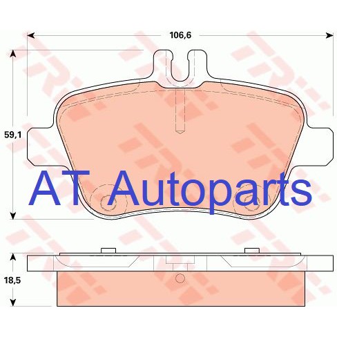 ผ้าเบรคหลัง-benz-slk-w172-slk200-2012-gdb1920-trw