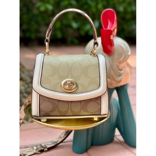 COACH MICRO TILLY TOP HANDLE IN BLOCKED SIGNATURE CANVAS COACH3079