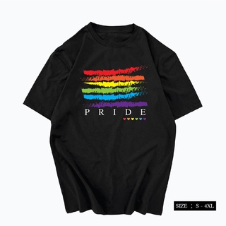 New👕เสื้อสกรีนลาย 🏳️‍🌈 PRIDE LGBT เสื้อยืดคอกลม พร้อมส่ง