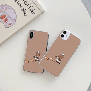 bear toast เคสไอโฟน 14 7 8 plus se2020  iPhone 13 พลัส cute 11 12 pro max phone case Xr 13 promax 8 Xs X max เคส นิ่ม