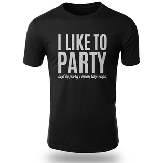 [S-5XL]เสื้อยืดแขนสั้น พิมพ์ลาย I Like To Party สไตล์คลาสสิก ไม่ซ้ําใคร สําหรับผู้ชาย 260870