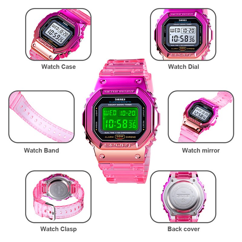 skmei-นาฬิกาข้อมือดิจิตอล-มีไฟ-led-กันน้ำ-สไตล์สปอร์ต-แฟชั่น-สําหรับผู้หญิง