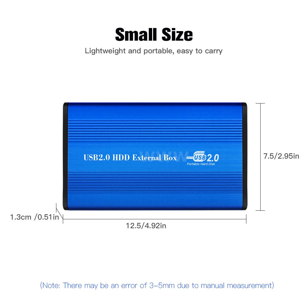 ฮาร์ดดิสก์-usb2-0-to-ide-ฮาร์ดดิสก์-2-5-นิ้ว-ide-hdd-enclosure-กล่องฮาร์ดดิสก์อลูมิเนียม-hdd-สีแดง