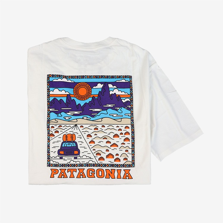 patagonia-bata-summit-road-เสื้อยืดลําลองสําหรับผู้ชายผ้าฝ้ายแขนสั้นคอกลมพิมพ์ลาย-38537