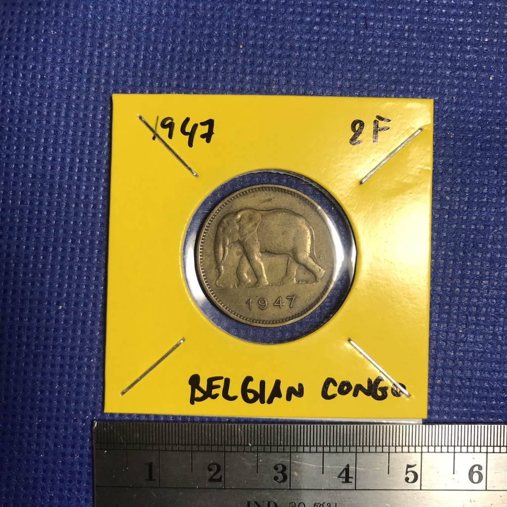 special-lot-no-60345-ปี1946-1947-belgian-congo-2-francs-เหรียญสะสม-เหรียญต่างประเทศ-เหรียญเก่า-หายาก-ราคาถูก