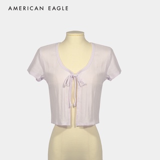 American Eagle Matchback Tie Front T-Shirt เสื้อยืด ผู้หญิง (EWTS 037-8204-580)