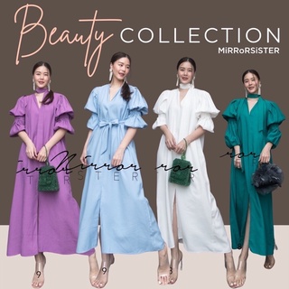 Code : 10319.8 เดรสยาวสีม่วง ชุดเรียบหรูดูแพง งานป้าย mirrorsister